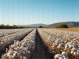 Algodón orgánico en campos de Andalucía